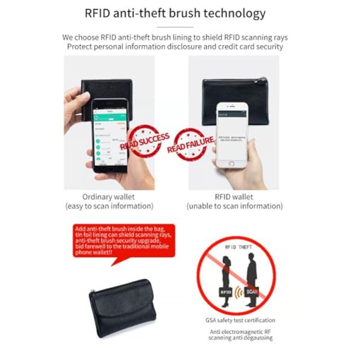 Joyfullygo Womens Wallet, Slim Soft Large Capacity Unisex Pebble Real Leather Rfid Wallet with Anti-Theft Protection Easy and Flexible to Use (Taro Purple)3