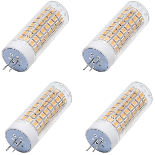 Bombillas LED G4 220-240V AC 10w, Equivalentes A Bombillas Halógenas De 100w, Base De Doble Pin T3 Jc, 1000 LM, 4 Paquetes(Blanco cálido)