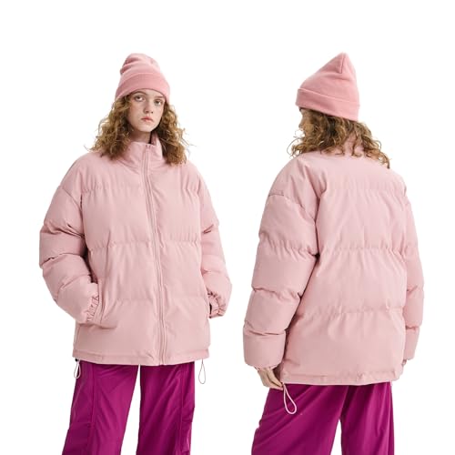 Image of TeenFighter Winter Casual Puffer Jacket for Man and Women - Unisex Quilted Baggy Long Sleeve Zip Down Jackets Outerwear