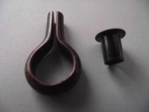 Stud et socket banjo anti usure laiton 6mm ébène pour étagères - 2