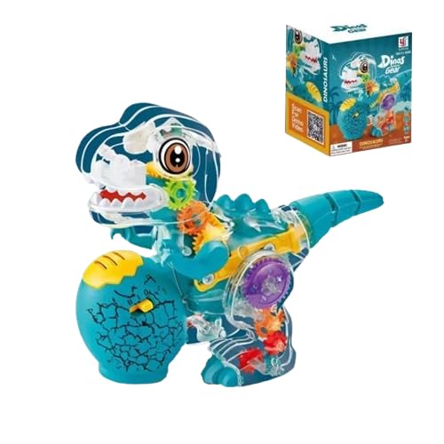 PEBBLE HUG High 3D Transparent Gear Dinosaur, Sound And Light, Mechanism, Immersive, Engaging And Educational, Imaginative Play