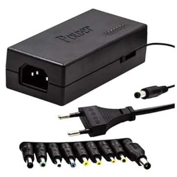 Carregador Universal 120W para Notebook e Laptop com 9 Adaptadores DC Intercambiáveis e Entrada AC