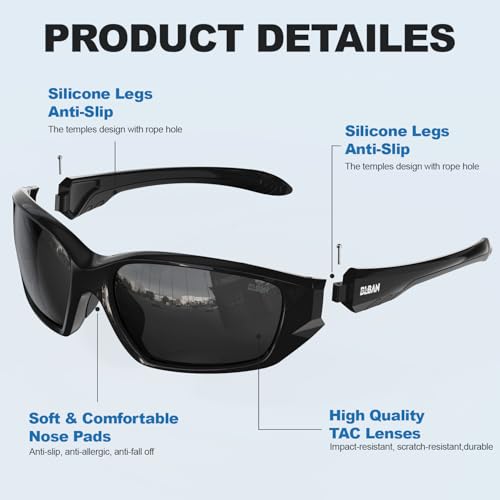 Sports Polarized Sunglasses for Men Women UV400 Protection Fishing Driving Running Baseball Golf Sun Glasses3