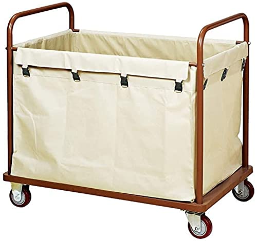 DFEDHF Movable Trolleys Laundry Basket Trolley with Detachable Fabric Bags Laundry Trolley Cart on Wheels Laundry Sorter for Bathroom Hotel Room