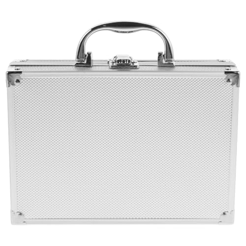 Silver Aluminum Carrying Case with Foam Insert for Flashlights and Tools