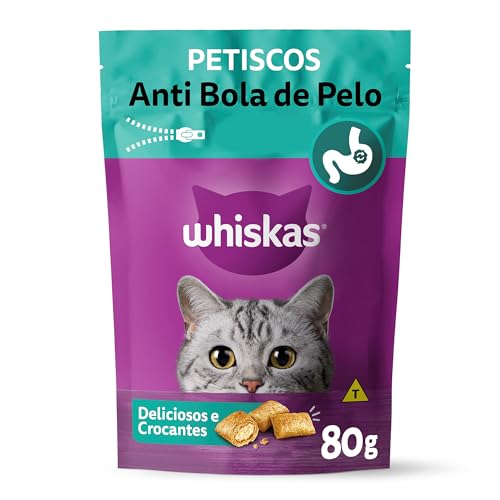 whiskas Petisco Whiskas Temptations Anti Bola De Pelo Para Gatos Adultos 80 G