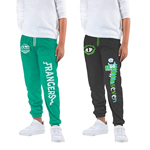 Image of KYDA KIDS Boy's Regular Fit Mid Rise 100% Cotton Track Pant - (Pack of 2)