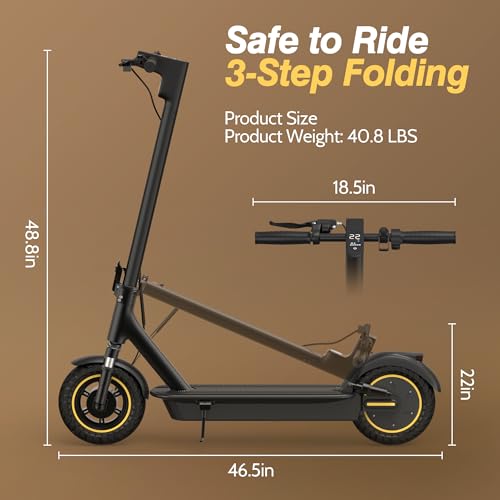 Image of Maxshot Electric Scooter, 350W /500W Powerful Motor, 19-22 MPH Max Speed, 15-28 Miles Range, Foldable escooter with Dual Braking Systems, Smart APP