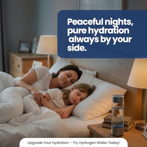 2025 New Glass Hydrogen Water Bottle Generator, 14oz/420ml with 2200ppb in 3 min SPE/PEM Technology, Portable H₂ Maker Water ionizer Machine for Home, Office & Travel, Rechargeable - Image 9