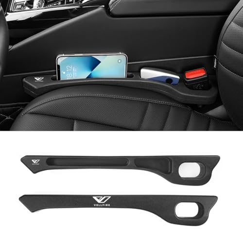 ヴェルファイア 適用 車 隙間クッション 厚型 隙間埋め VELLFIRE 20系 30系 40系 対応 シートサイド クッション 正・裏面取付可 車用 シート コンソール 隙間収納 落下防止 小物入れ 運転席/助手席用 ロゴ左右対称設計 内装パーツ 2本