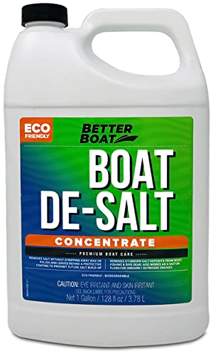 Better Boat De-Salt Concentrate Salt Remover Flusher for Motors Marine Watercraft Engines Flush Winterize Cleaner (1 Gallon)