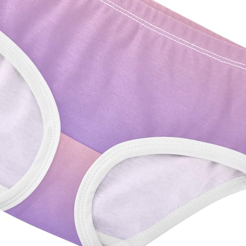 Joisal Toddlers Underwear Floral 2t Cotton Girl Panties Cute Pattern Briefs Kids Undies Blush Pink Medium Purple Gradient4