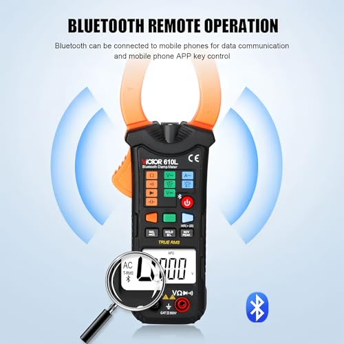 Medidor de pinza digital RuoShui 610L con pantalla LCD máxima 9999 y Auto Rango miniatura 6