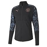 Puma 2020-21 Manchester City Stadium Jacket - Black-Blue Large