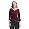TOM TAILOR Damen 1024036 T-Shirt, 16427-Bordeaux Red, M