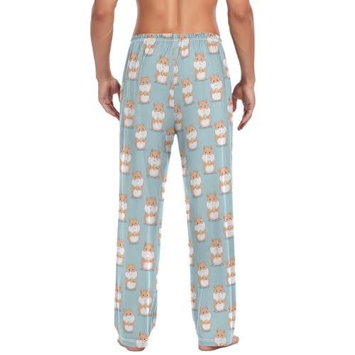 Laprad Men's Pajama Pants Lounge Comfy Pjs Bottoms Cute Hamster Soft Sleep Pant with Pockets3