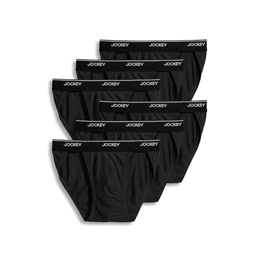Image of Jockey Men's Underwear Men's 100% Cotton Elance String Bikini - 6 Pack