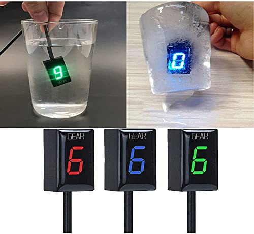 MOQIAOSEIKO Motorrad Ganganzeige Speed Gear Digitalanzeige Kompatibel mit Honda NC700 XL CTX700 CB1100 VT400 CB400SF CBR650F CB650F Motorrad 1-6 Ebene Ecu Plug montieren Geschwindigkeit