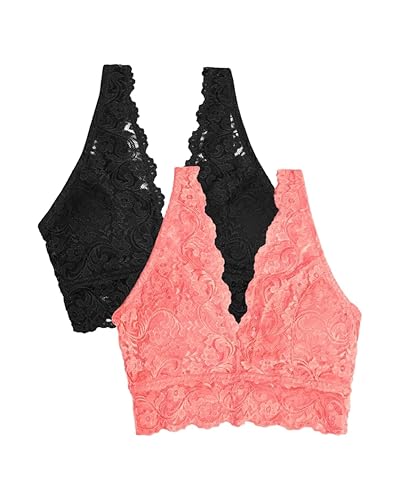 Image of Smart & Sexy Women's Signature Lace Deep V Neck Wireless Bralettes