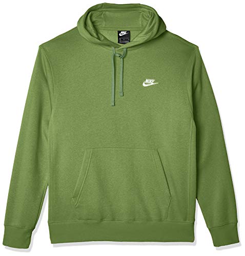 Nike Men's Sportswear Club Pullover Hoodie, Soft Hoodie for Men with Kangaroo Pocket, Treeline/Treeline/White, Small