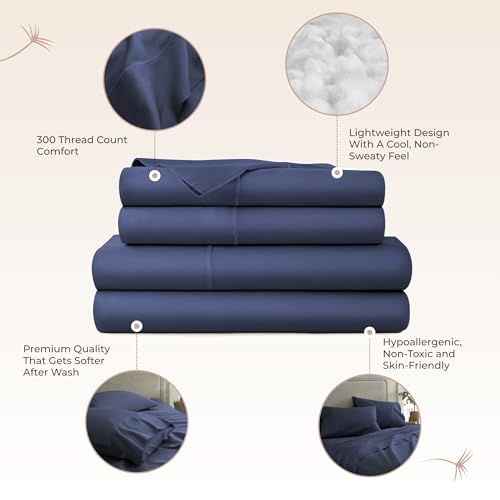Image of Whisper Organics 100% Organic Cotton Bed Sheets with Deep Pocket 4 Pc. Set