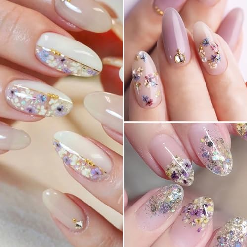 Powpop P245 3D Dried Flowers For Nails, Spring Flower Nail Art Stickers 1Box Dried Flowers For Resin Crafts Colorful Small Natural Floral Dried Flower Decals thumb #5