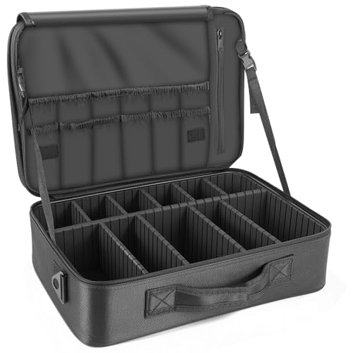 Maleta Maquiagem, Maleta de Maquiagem Profissional Com Divisórias Organização Make Grande, Grande Capacidade Maleta, Para Maquiador Manicure Viagem Profissional
