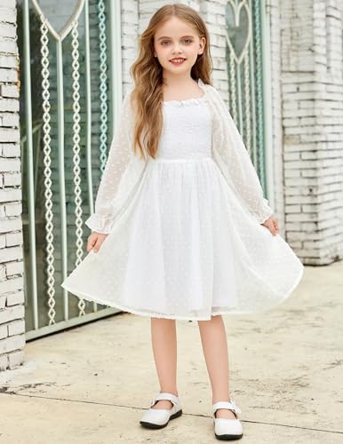 Image of Arshiner Girl Tulle Dress Winter Long Sleeve Teen Girls Party Casual Dresses 5-14Y