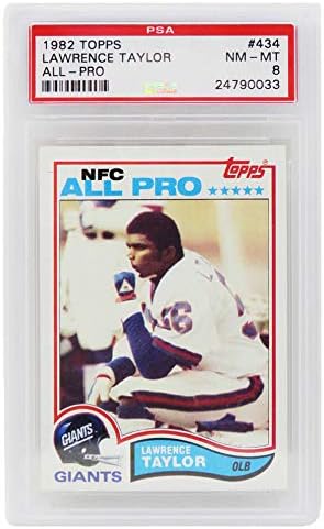 Lawrence Taylor (Giants) 1982 Topps Football #434 RC Rookie Card - PSA 8 NM-MT (A)