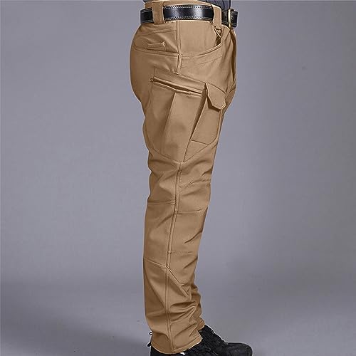 Muscularfit Mens Pants Big and Tall Multi Pockets Buckle Zipper Cargo Pant Causal Loose Solid Sports Trousers Trendy Clothes3