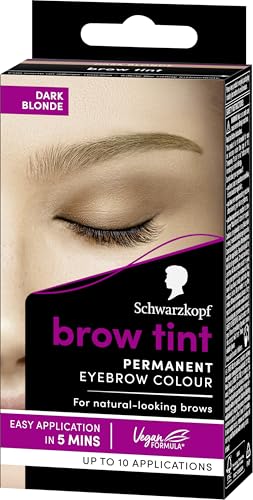 Schwarzkopf Brow Tint Dark Blonde (10ml), Permanent Eyebrow Tint, Long-Lasting Intensity, Water- and Smudge-Proof, Easy Application Brow Tint for Up to 10 Applications, Vegan Formula