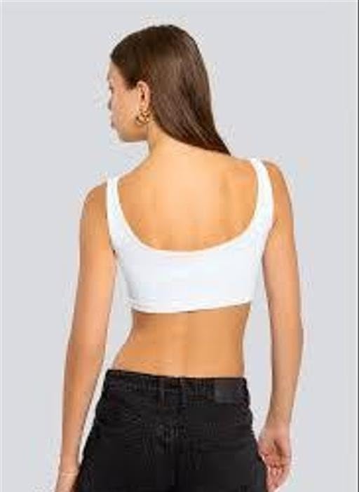 Image of Women Ribbed Sleeveless Crop Tank Top Pack of 2 Stretch Fitted Casual Modern Stylish Tank Combo