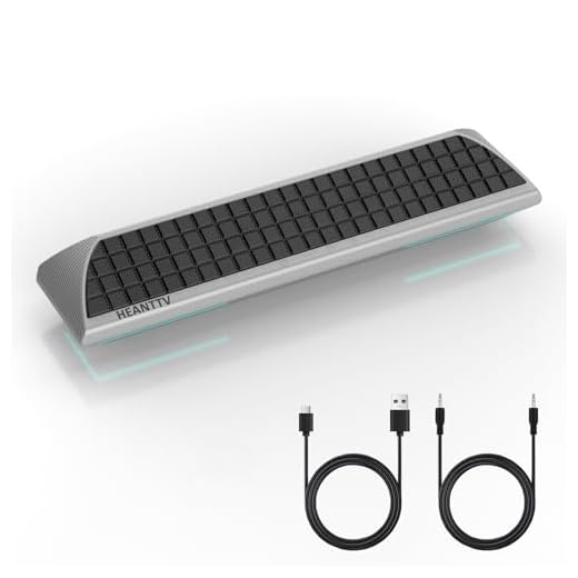 HEANTTV Enceinte pour PC Tactile, Barre de Son avec Lumières RGB, Enceintes PC USB, Enceintes pour Moniteurs de Bureau, Haut-Parleur pour Ordinateur Portable, Enceintes d'Ordinateur