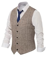 Coffee Stripes Brown Herringbone