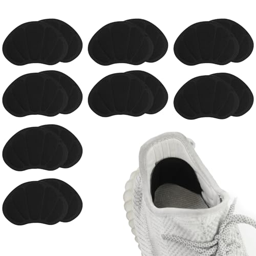 8 pares de almohadillas adhesivas antideslizantes para el talón para zapatos demasiado grandes contra la burbuja, plantillas para zapatos sueltos, relleno para mejorar el ajuste del zapato y la