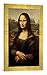 Produktbild Gerahmtes Bild von Leonardo da Vinci Mona Lisa, Kunstdruck im hochwertigen handgefertigten Bilder-Rahmen, 40x60 cm, Gold Raya