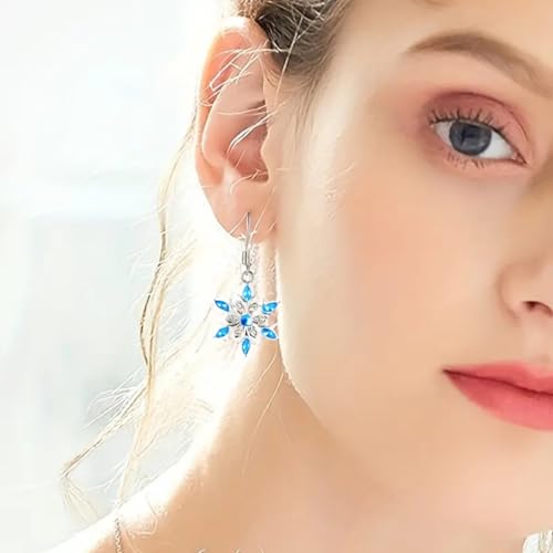 Christmas Snowflake Earrings Snowflake Dangle Drop Earring for Women or Girls Jewelry Gifts2