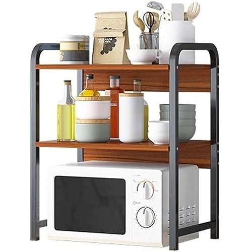 Support micro-ondes à 2 niveaux en acier pour cuisine - 2