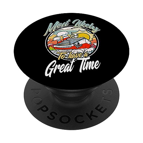 Cruise Crew Most Likely to Have a Great Time Matching PopSockets Swappable PopGrip, Black