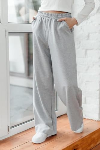 Image of dockstreet Loose fit Open Bottom Joggers /Loose fit, Trouser stylelowers /Cute Style, Relaxed Casual Lounge Pants for Women