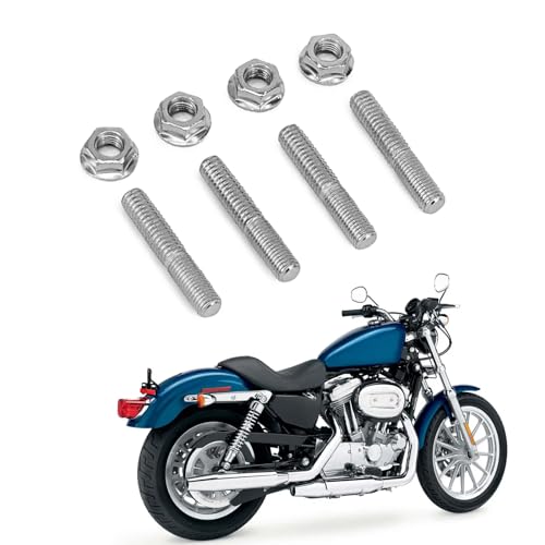 IUVWISN Motorcycle Exhaust Studs Bolts Nuts for Sportster 883 XL Touring Dyna Super Glide Electra