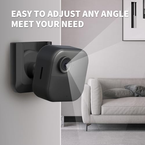 Image of Blink Camera No Drill Wall Mount Bracket for Blink Outdoor 4 / Outdoor 2K+ / Blink Mini 2 /Blink Indoor Camera,No Screw Adhesive Blink Camera Mount for Blink Indoor 3Pack (Camera Not Included) Black