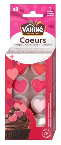 VAHINE - Décoration Gâteaux Coeurs en Sucre 20 g