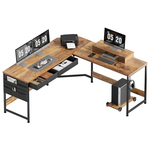 Amazon.co.jp: YeTom l字デスク机 pcデスク 作業机 125cm x