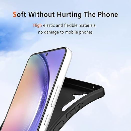 Image of Designerz hub Samsung Galaxy M56 5G Back Cover | Soft Silicone Slim Back Case Cover for Samsung Galaxy M56 5G - Black