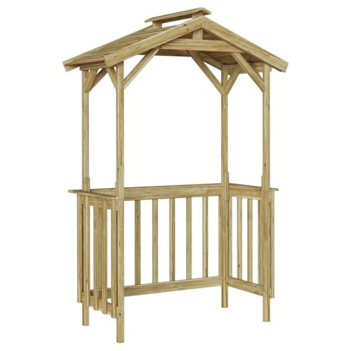 vidaXL Helles Rustikales Sechseck-Gazebo für draußen | Behandeltes Holz Gartenpavillon | Geräumiges Design für bis zu 4 Leute | Perfekt zum Verschönern des Gartens und für Freizeitaktivitäten vidaXL Helles Rustikales Sechseck-Gazebo für draußen | Behandeltes Holz Gartenpavillon | Geräumiges Design für bis zu 4 Leute | Perfekt zum Verschönern des Gartens und für Freizeitaktivitäten