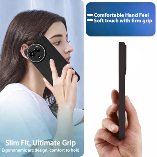 Image of LIRAMARK Rugged Carbon Fibre TPU Armor Silicone Back Cover Case for Realme Narzo 60X 5G / Realme 11X 5G / 11 5G / C67 5G