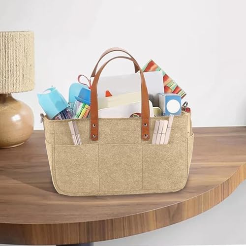 Storage Bag with Multi Pockets, Tote Bags with Compartments,Lightweight Multifunction Storage Bag3