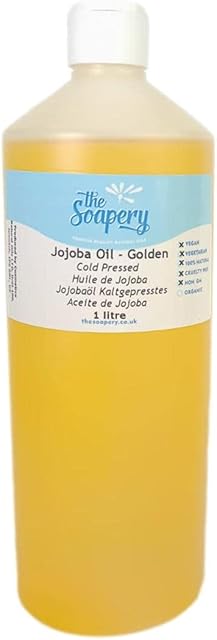 Jojoba Oil Golden 1 Litre - 100% Pure, Unrefined and Natural