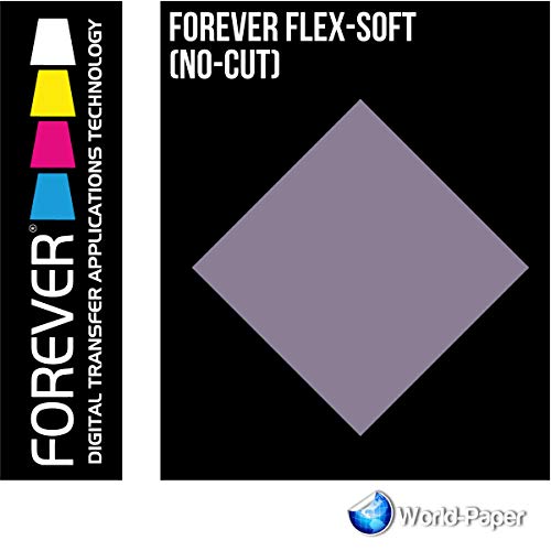 Laser Heat Transfer Paper Forever Flex-Soft (NO Cutting - NO Weeding) 20 Sheets Per Color (8.5" x 11", Black)